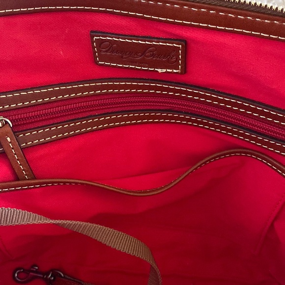 Dooney & Bourke Pebble Grain Zip Zip Satchel in Blue and Brown - Picture 10 of 15